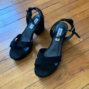 Steve Madden - Sandal heels black (suede) size 6.5